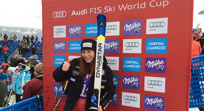 Elena Fanchini trionfa in discesa a Cortina 