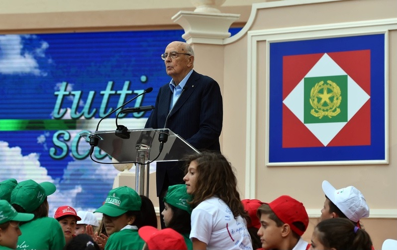 Malagò with the athletes at the Quirinale Palace for the school year inauguration