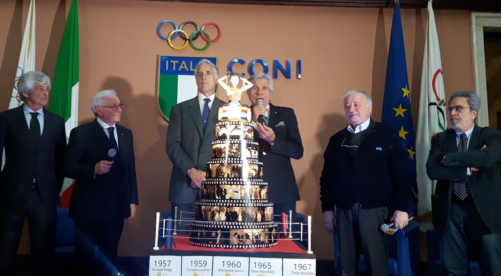 Festa al CONI per Benvenuti a 50 anni dalla vittoria del Mondiale contro Griffith. Malagò: Nino è leggenda