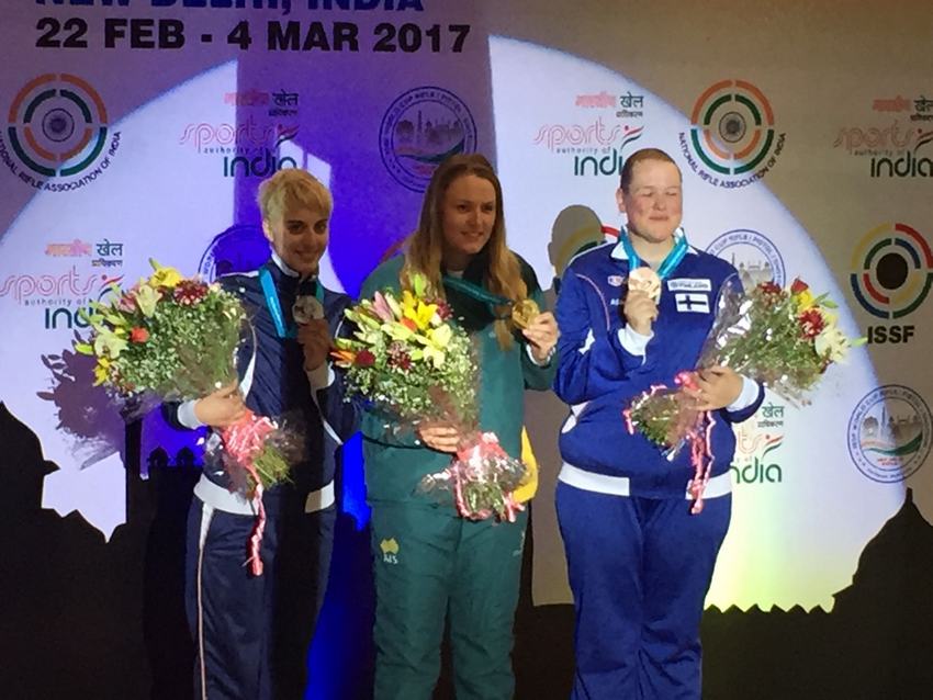 Jessica Rossi seconda nel Trap a Nuova Delhi nella prima prova di Coppa del Mondo del 2017