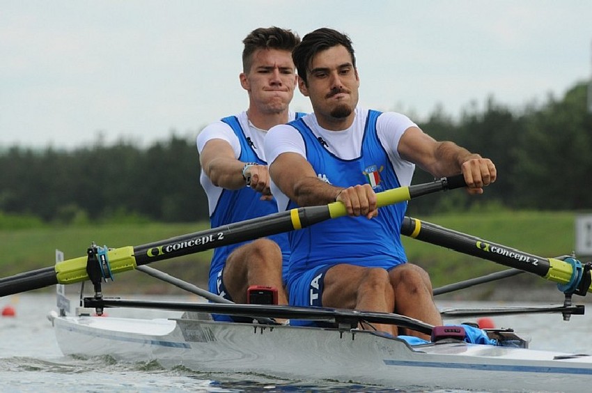 Lodo e Vicino campioni del mondo nel due senza. Doppio PL e Quattro senza d'argento