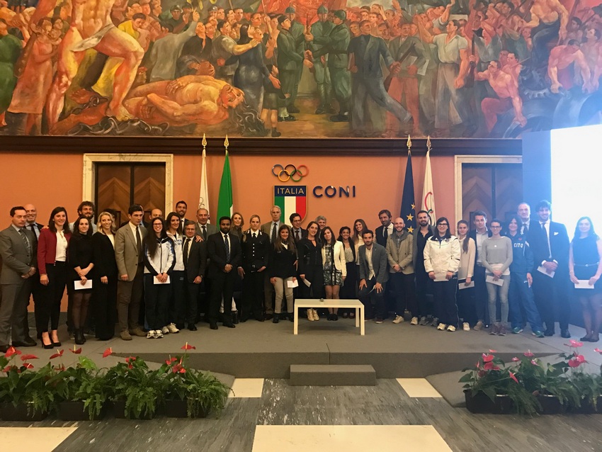 Premiati al Foro Italico i migliori Atleti-Studenti. Malagò: è il giusto riconoscimento per questi ragazzi