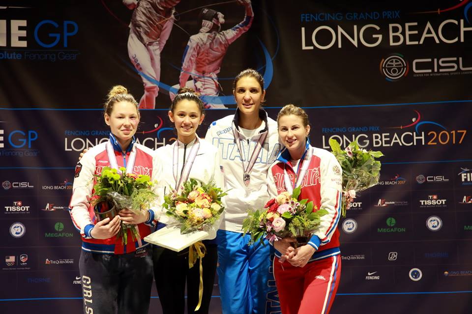 podio LongBeach Fioretto femminile