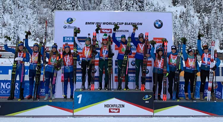 podio hochfilzen staffetta