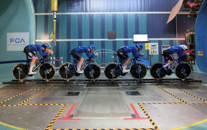 I pistard azzurri a Orbassano, due giorni di test in galleria del vento per correre verso Tokyo 2020 