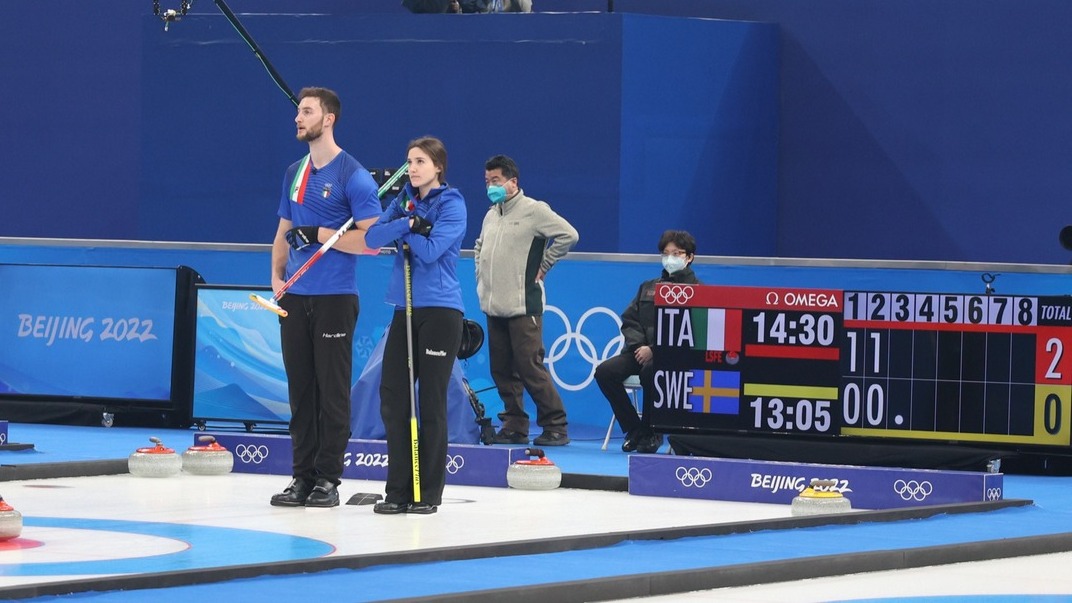 Storica finale per la coppia azzurra Constantini - Mosaner nel doppio misto. Battuta la Svezia 8-1