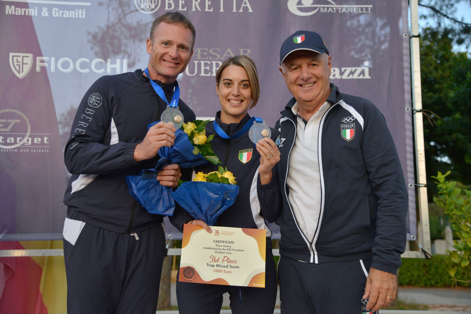 Europei di Lonato, Mauro De Filippis e Jessica Rossi bronzo nel Mixed Team