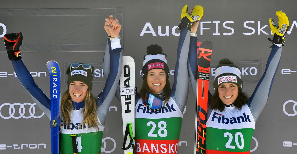 Discesa di Coppa del Mondo, a Bansko è valanga rosa tricolore. Tripletta Elena Curtoni-Bassino-Brignone