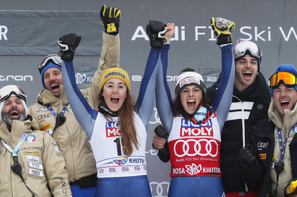 Fede&Sofia, sinfonia tricolore. Fantastica doppietta Brignone-Goggia nel SuperG di Sochi  