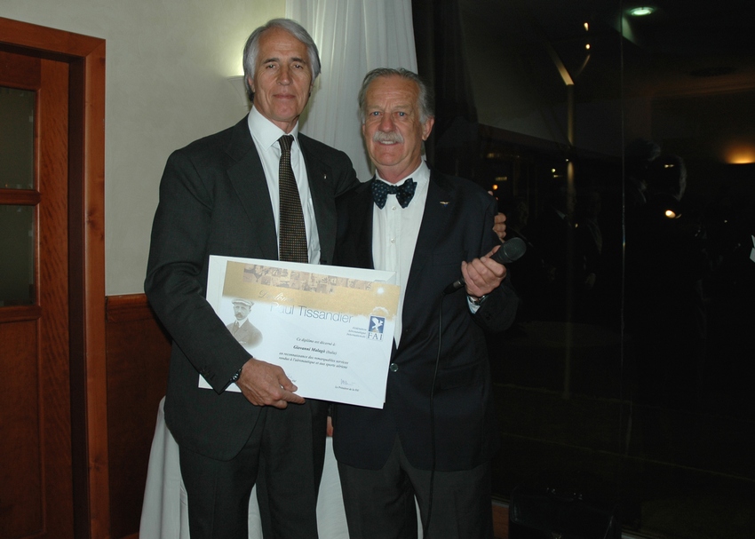 L'Aero Club consegna a Malagò il Premio FAI "Paul Tissandier"