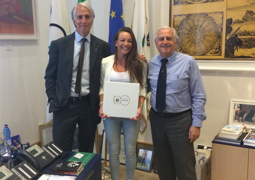 Presidente Malagò incontra Dorothea Wierer (Biathlon) 