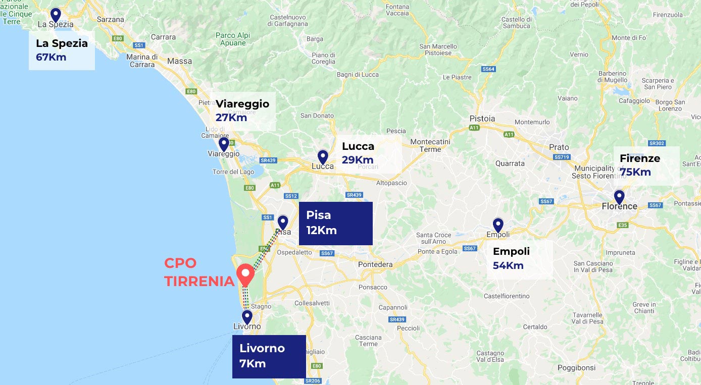 mappa cpo tirrenia