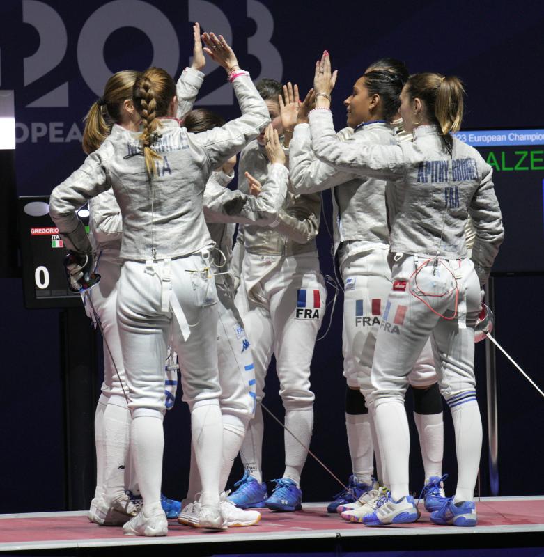 SCHERMA Sciabola Femminile ITA vs FRA LPA06832 Ph Luca Pagliaricci CONI SCHERMA Sciabola Femminile ITA vs FRA LPA06832 Ph Luca Pagliaricci CONI