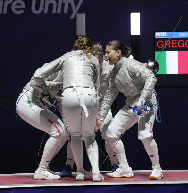 SCHERMA Sciabola Femminile ITA vs FRA LPA06833 Ph Luca Pagliaricci CONI SCHERMA Sciabola Femminile ITA vs FRA LPA06833 Ph Luca Pagliaricci CONI