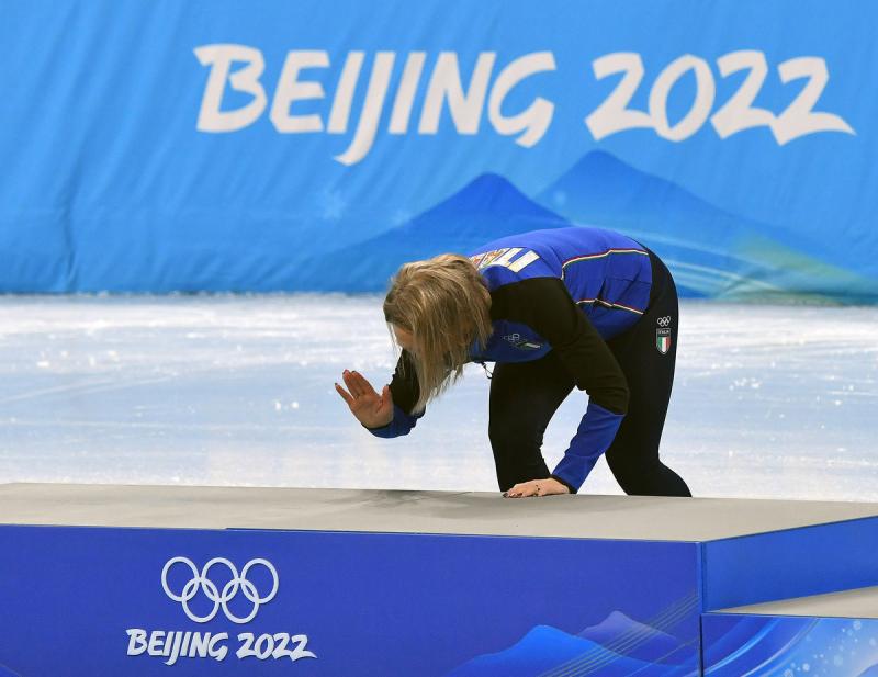 ARIANNA FONTANA  oro cerimonia fiori foto mezzelani gmt106 ARIANNA FONTANA  oro cerimonia fiori foto mezzelani gmt106