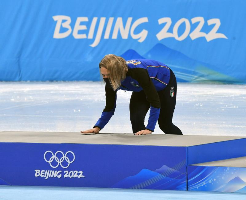 ARIANNA FONTANA  oro cerimonia fiori foto mezzelani gmt109 ARIANNA FONTANA  oro cerimonia fiori foto mezzelani gmt109