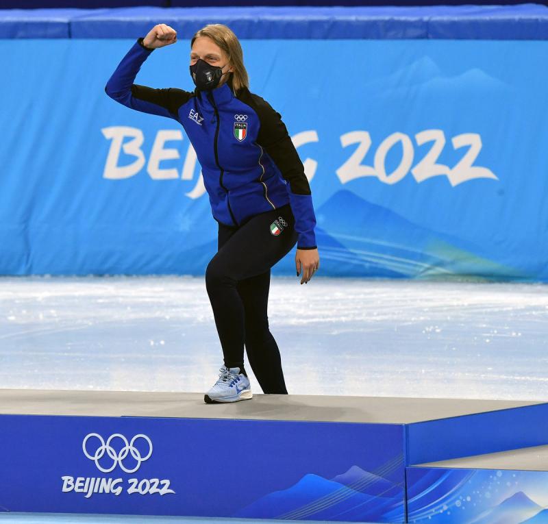 ARIANNA FONTANA  oro cerimonia fiori foto mezzelani gmt110 ARIANNA FONTANA  oro cerimonia fiori foto mezzelani gmt110