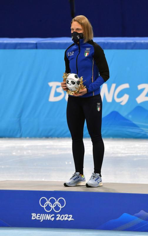 ARIANNA FONTANA  oro cerimonia fiori foto mezzelani gmt112 ARIANNA FONTANA  oro cerimonia fiori foto mezzelani gmt112