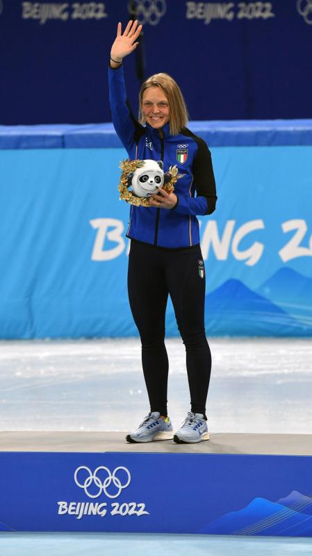 ARIANNA FONTANA  oro cerimonia fiori foto mezzelani gmt118 ARIANNA FONTANA  oro cerimonia fiori foto mezzelani gmt118