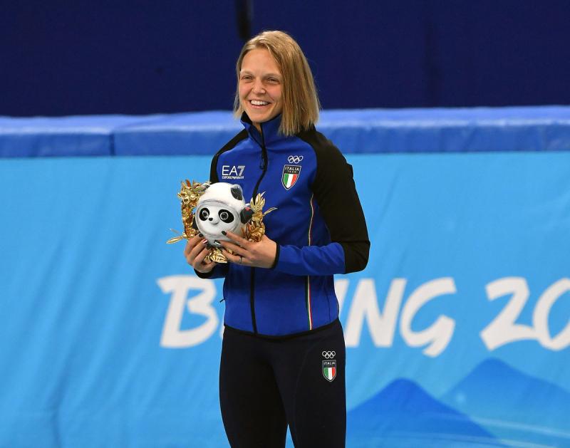 ARIANNA FONTANA  oro cerimonia fiori foto mezzelani gmt121 ARIANNA FONTANA  oro cerimonia fiori foto mezzelani gmt121