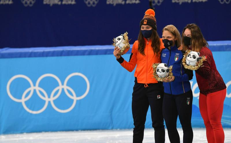 ARIANNA FONTANA  oro cerimonia fiori foto mezzelani gmt124 ARIANNA FONTANA  oro cerimonia fiori foto mezzelani gmt124