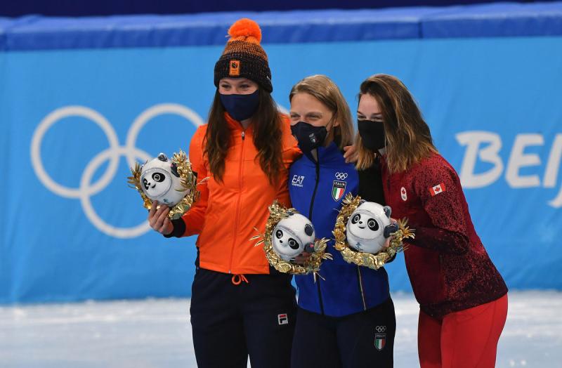 ARIANNA FONTANA  oro cerimonia fiori foto mezzelani gmt126 ARIANNA FONTANA  oro cerimonia fiori foto mezzelani gmt126