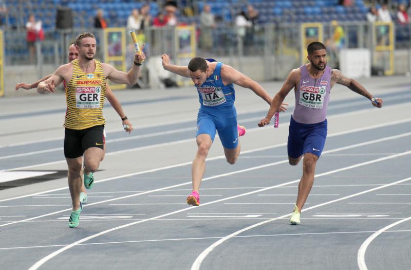 ITALIA 4x100 Staffetta U LPA00180 Ph Luca Pagliaricci CONI ITALIA 4x100 Staffetta U LPA00180 Ph Luca Pagliaricci CONI