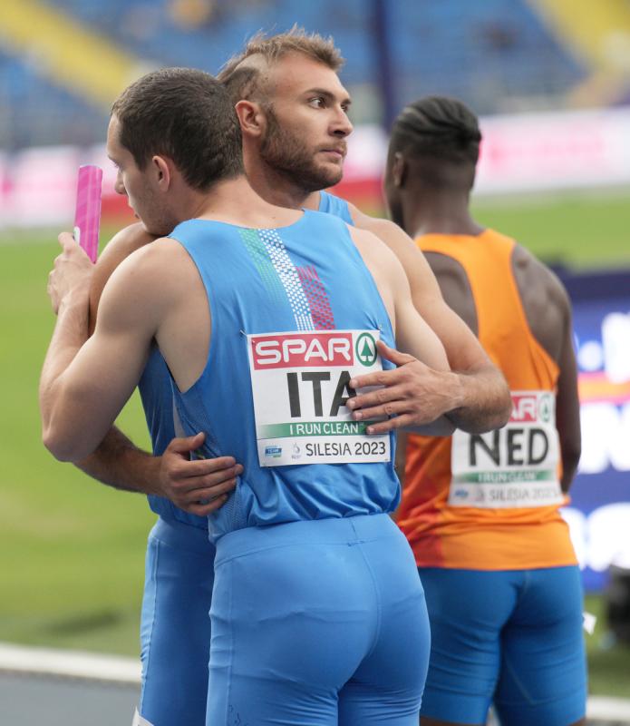 ITALIA 4x100 Staffetta U LPA00218 Ph Luca Pagliaricci CONI ITALIA 4x100 Staffetta U LPA00218 Ph Luca Pagliaricci CONI