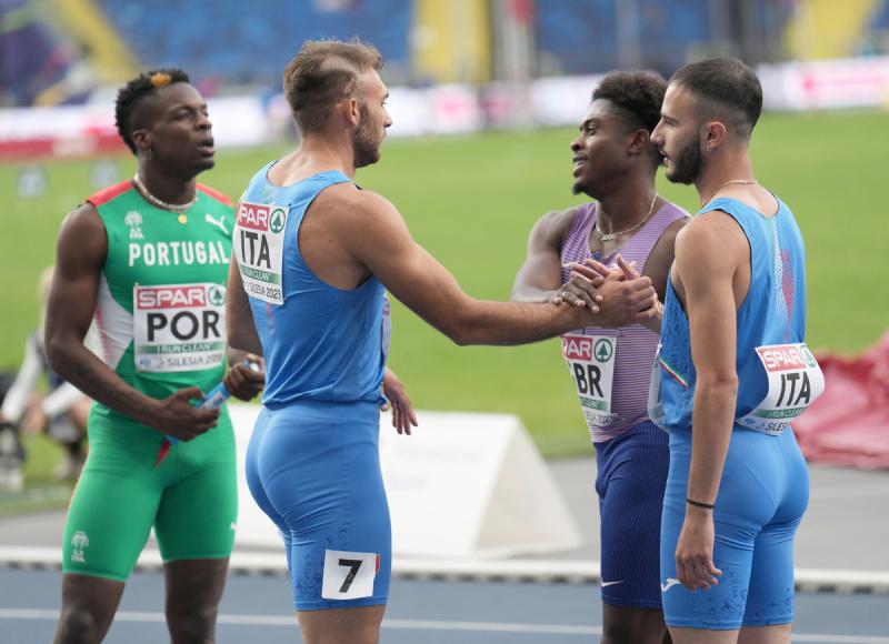 ITALIA 4x100 Staffetta U LPA00225 Ph Luca Pagliaricci CONI ITALIA 4x100 Staffetta U LPA00225 Ph Luca Pagliaricci CONI