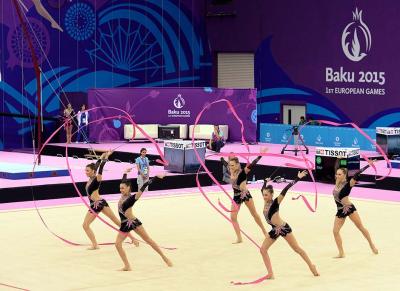 Baku 2015 - Ginnastica Ritmica:  le farfalle e i nastri