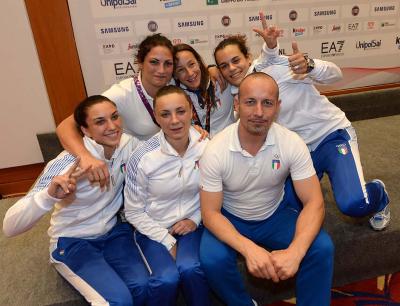 Baku 2015 - Le medaglie della scherma e del pugilato a Casa Italia