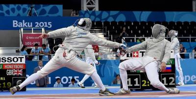 Baku 2015 - Sciabola maschile Pellegrini  e Miracco in semifinale sono sul podio