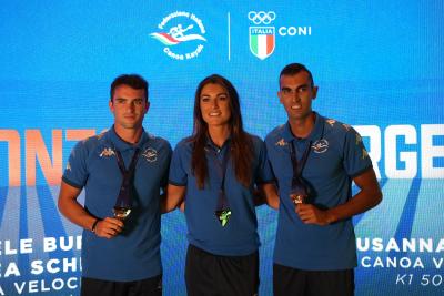 Cicali, Schera e Burgo a Casa Italia. Argento e bronzo per la Canoa 