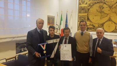 Consegna del Collare d'Oro a Fabio Basile e della Palma al merito tecnico a Murakami