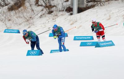 Cross-country skiing relay: Italy 7th
