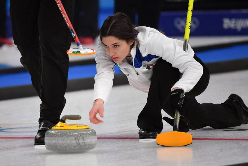azzurri curling vincono match inaugurale contro usa foto mezzelani gmt sport041 azzurri curling vincono match inaugurale contro usa foto mezzelani gmt sport041