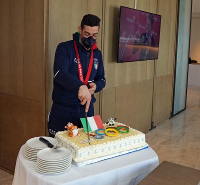 Federico Pellegrino festeggia il suo argento a Casa Italia