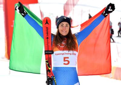 Goggia gold!!! First Italian Olympic athlete in downhill