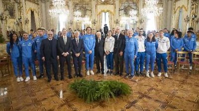 I campioni azzurri di atletica e pentathlon ricevuti al Quirinale