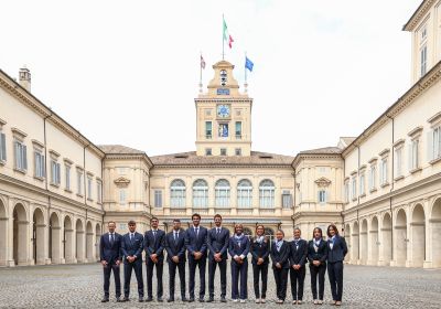 I campioni del mondo di tennis al Quirinale dal Presidente Mattarella