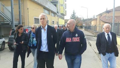 Il Presidente Malagò visita Amatrice, Accumoli e Arquata del Tronto