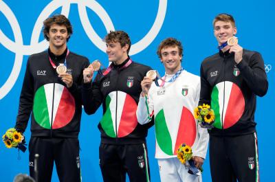 Italia Team earns Bronze Medal in 4x100 Medley Relay