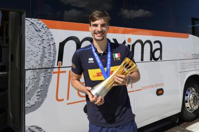 Italvolley Campione del mondo in arrivo all'Aeroporto di Fiumicino