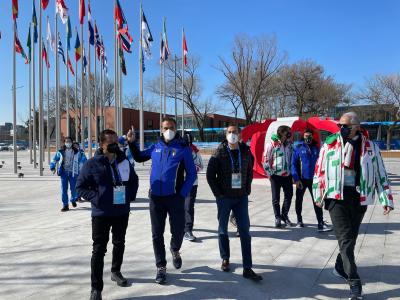 Milano Cortina 2026: Sala e Ghedina visitano il Villaggio Olimpico con Malagò e Mornati