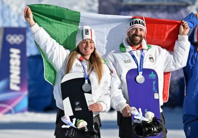 Mixed team snowboard cross: Moioli and Sommariva's silver medal sets a new record for Italia Team
