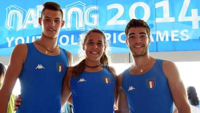 Nanjing 2014 - Canottaggio - Arianna Mazzoni/Riccardo Mager/Riccardo Peretti