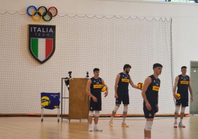 Nazionale maschile di pallavolo al CPO 'Giulio Oniesti' prima della Nations League