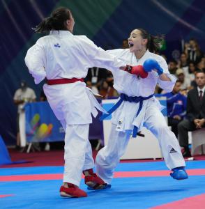 Karate Alessandra Mangiacapra VS Maria Espinoza Lopez foto Luca Pagliaricci ORA00848 copia 