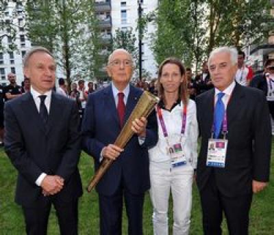 Presidente Napolitano al villaggio atleti