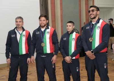 Pugili e medaglie del Kickboxing a Casa Italia